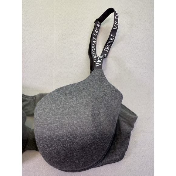 Victorias Secret 38D Dark Gray Bra T-Shirt LightlyLined Full Coverage Underwired - Picture 4 of 9